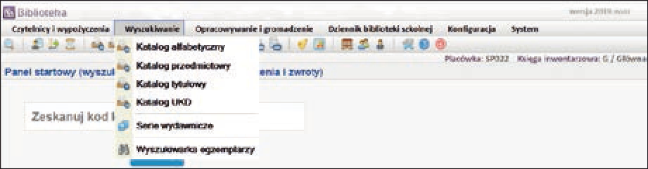 Wyszukiwanie hasła w programie bibliotecznym MobiBiblioteka.
